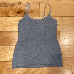 Gray nursing tank top